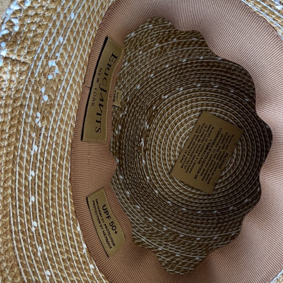 Eric Javits Tan and White Woven Hat - Picture 3 of 5